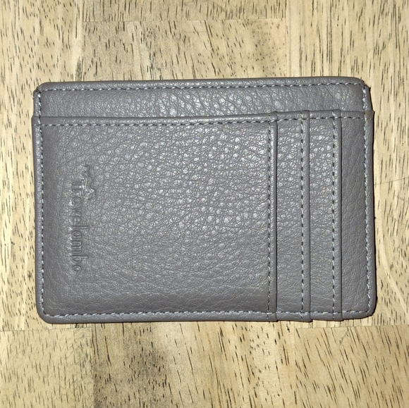 grey leather cardholder case - Picture 2 of 3